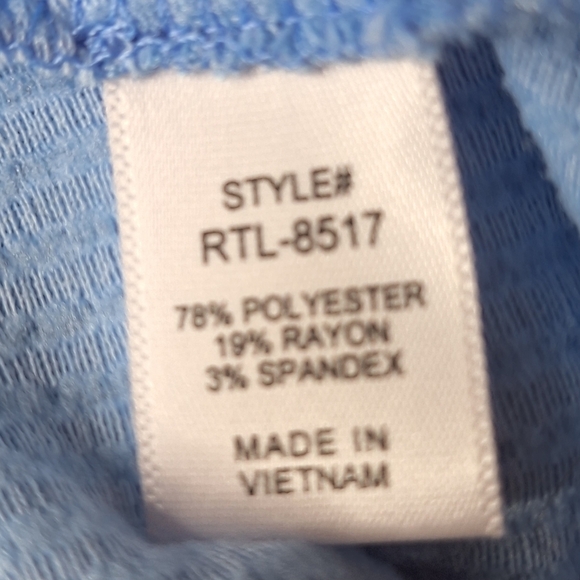 Zenana Outfitters Sky Blue Ribbed Oversized Pocket Tee Waffle Knit Boutique - Picture 6 of 6